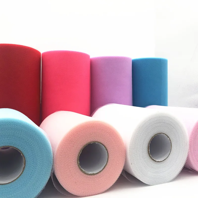 Тюль рулон 100 ярдов 15 см органза Ткань Свадебный декор белая пачка детский душ