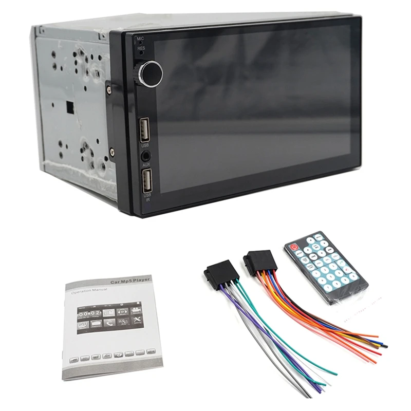 2 Din Автомобильный мультимедийный Радио Hd 7 дюймов пресс экран стерео Bluetooth 12 В 2Din Fm