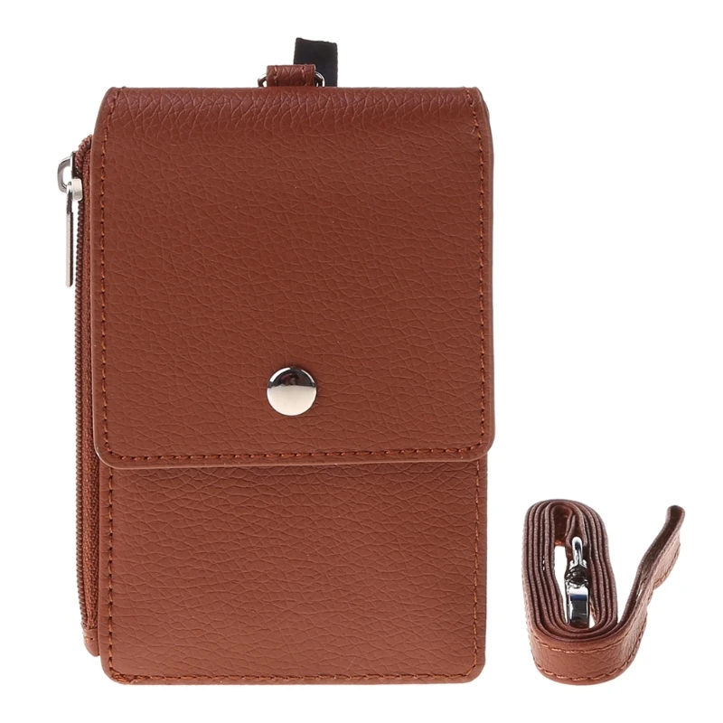 

Badge Holder with Zipper ID Card Holder Wallet with Neck Lanyard RFID Blocking G5AE