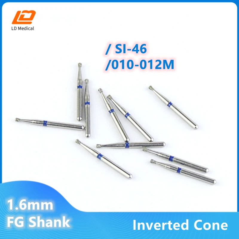 10 шт./компл. зубные Алмазные Боры 010-012 м перевернутые конусы фотосиние кольца