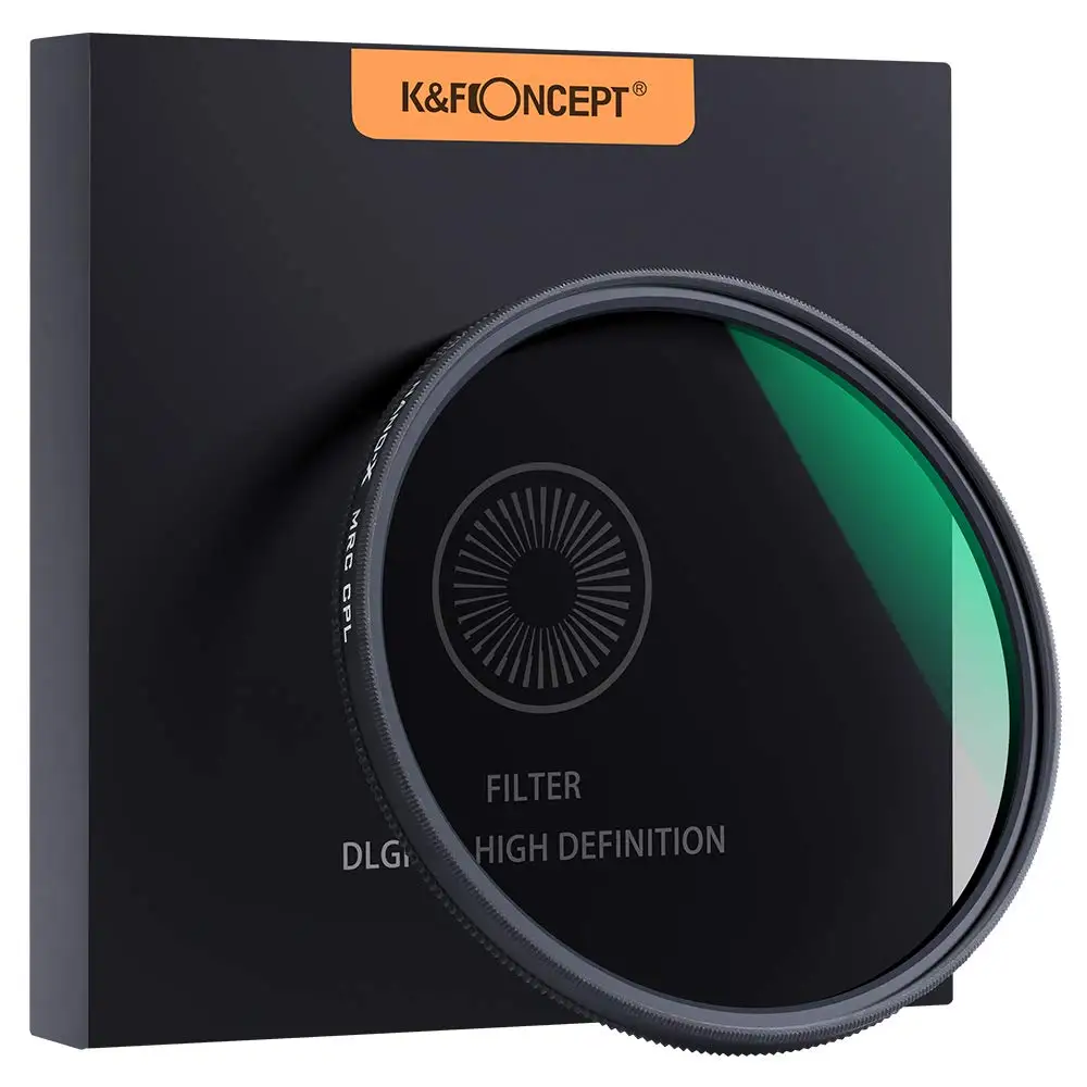K& F Concept 37/40. 5/43/46/49/52/55/58/72/77/82 мм круговой поляризатор фильтр HD 18 Слои супер тонкий многослойный CPL фильтр для объектива
