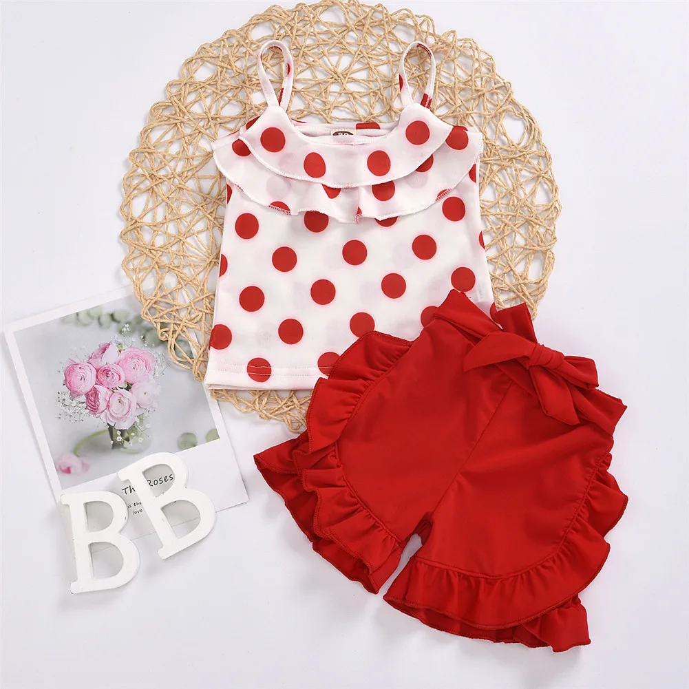Одежда для девочек 2020 малышей маленьких стропы топы с оборками