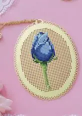 TT Rose ремесло Стич вышивки крестом металлическая Закладка серебро Золотой Рукоделие Вышивка ремесла счетный крест-строчка Kit-6TH - Цвет: Небесно-голубой