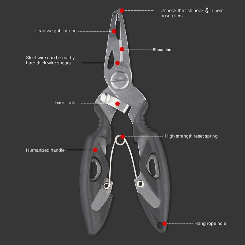 Многофункциональные рыболовные плоскогубцы веревки для катания на лодках каяк