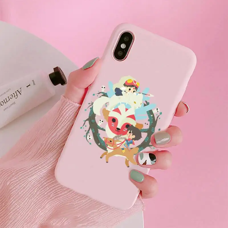 

Princess Mononoke Fantasy Anime Phone Case Candy Color for iPhone 6 7 8 11 12 s mini pro X XS XR MAX Plus