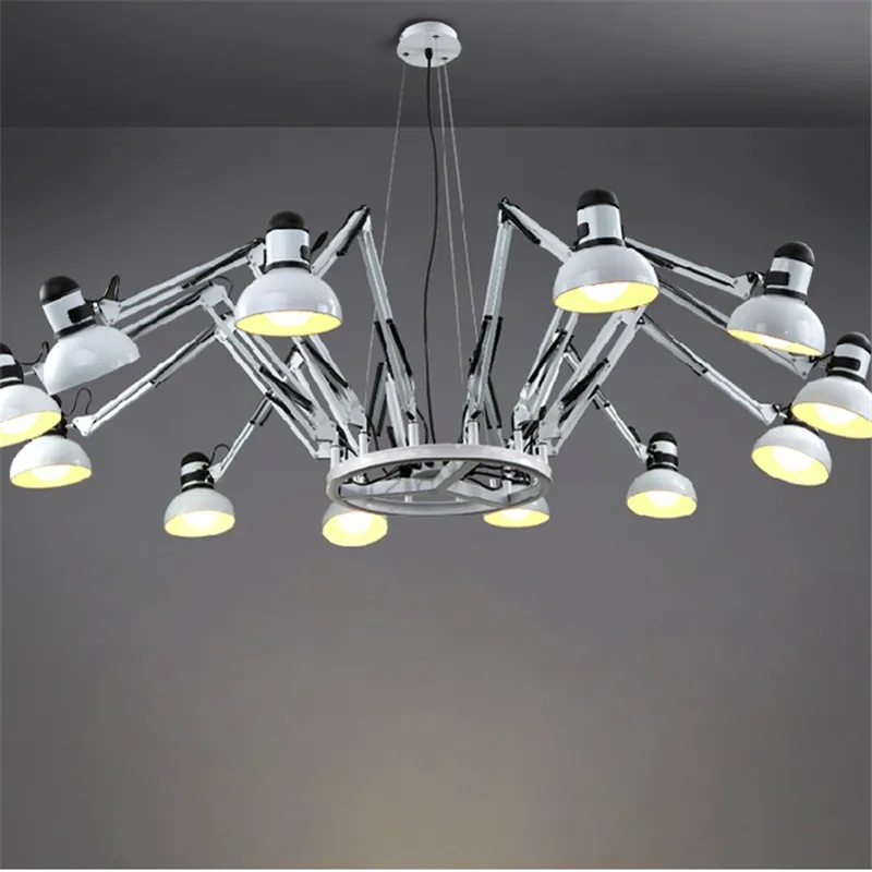 Miglior Nero/Bianco Creativo Spider Pendente Diner Lampada Con Lampadine A LED Bar/Studio Di Luci Con Telecomando Di Trasporto Libero