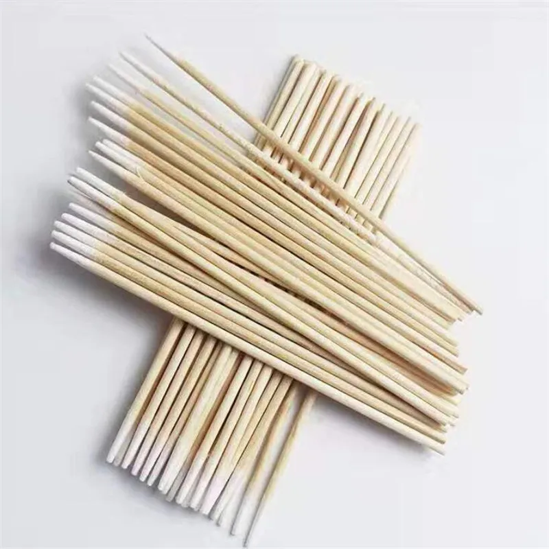 Одноразовые сверхмаленькие ватные палочки 100 шт. безворсовые микро-щетки