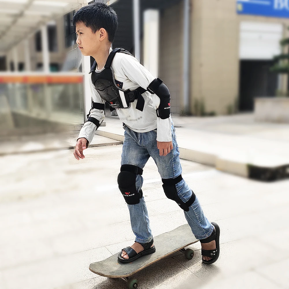 WOSAWE детские мягкие наколенники для велосипеда скейтборда спортивные От 6 до 12 лет