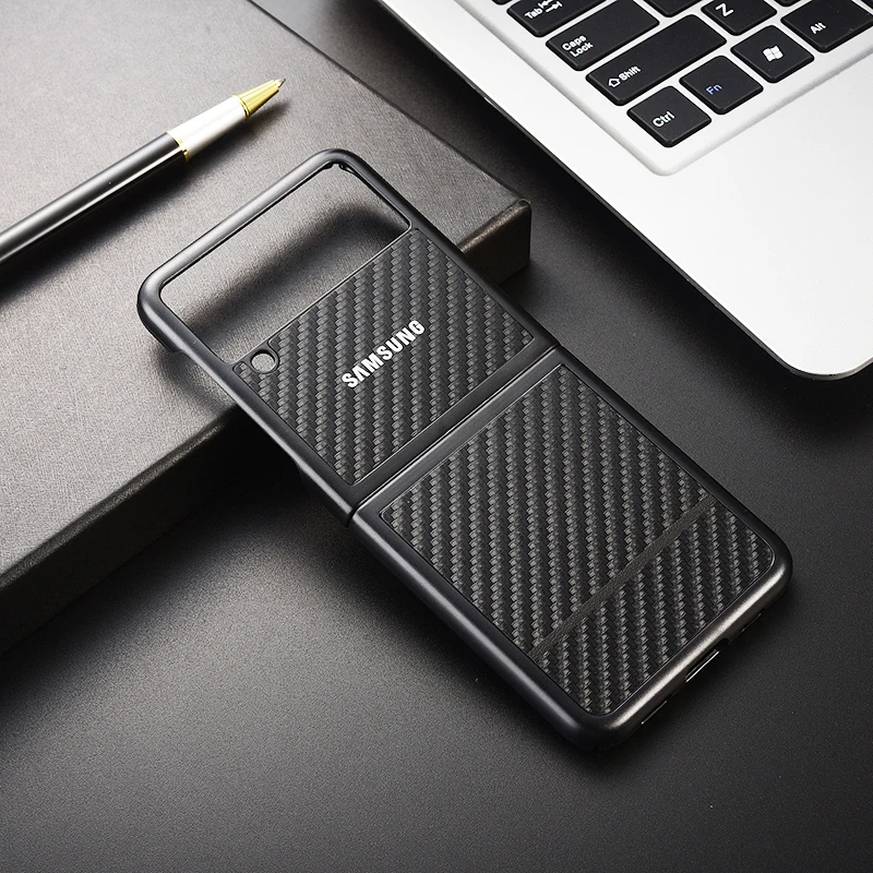 Оригинальный чехол из углеродного волокна для Samsung Galaxy Z Fold 3 с полной защитой 1 2 Flip