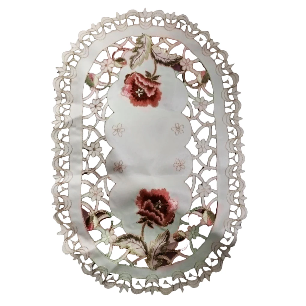 Простой дизайн настольная дорожка в форме флага вышитая Полиэстеровая скатерть