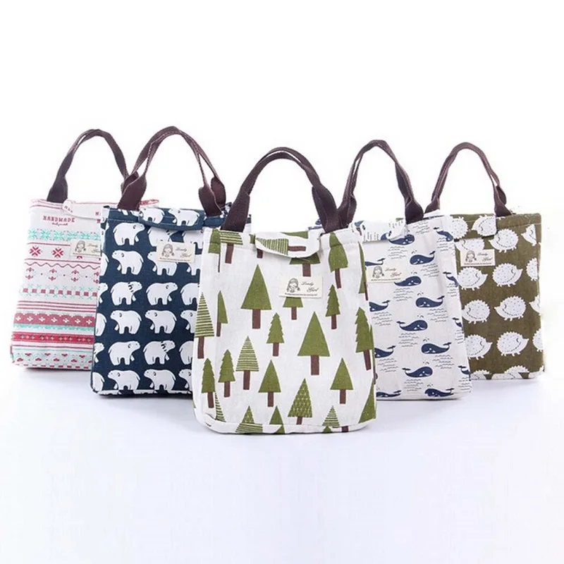 

2021 Waterproof Lunch Bag for Women kids Men Cooler Lunch Box Bag Tote canvas lunch bag Insulation Package Portable