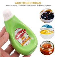 1pc extruded bottle shape seasoning dishes food dipping bowl mustard dish