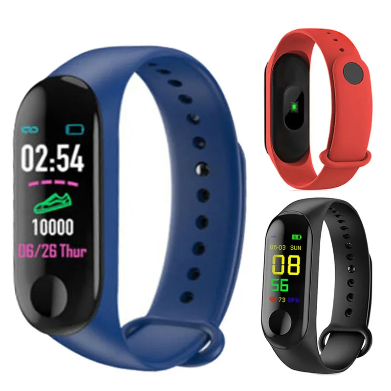 Смарт часы M3 спортивный смарт браслет монитор артериального давления Plus для