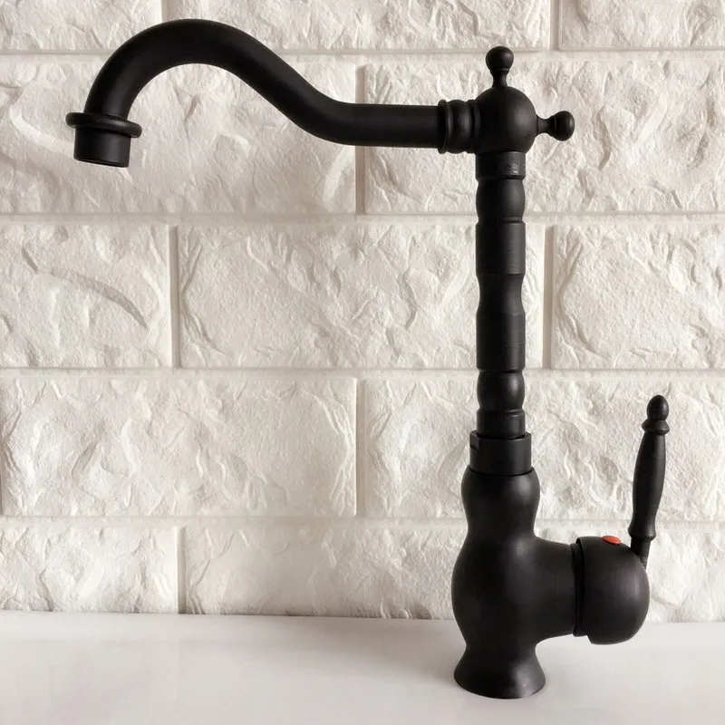 Кухонные смесители черного цвета латунные Φ смеситель для горячей и холодной