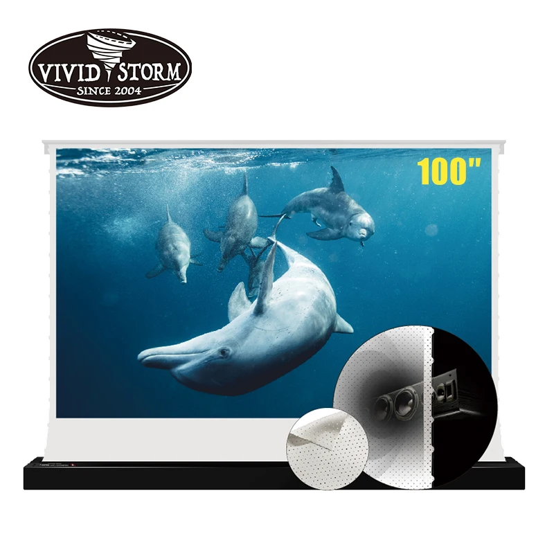 VIVIDSTORM 100 дюймовый экран для электрического проектора с подставкой акустически