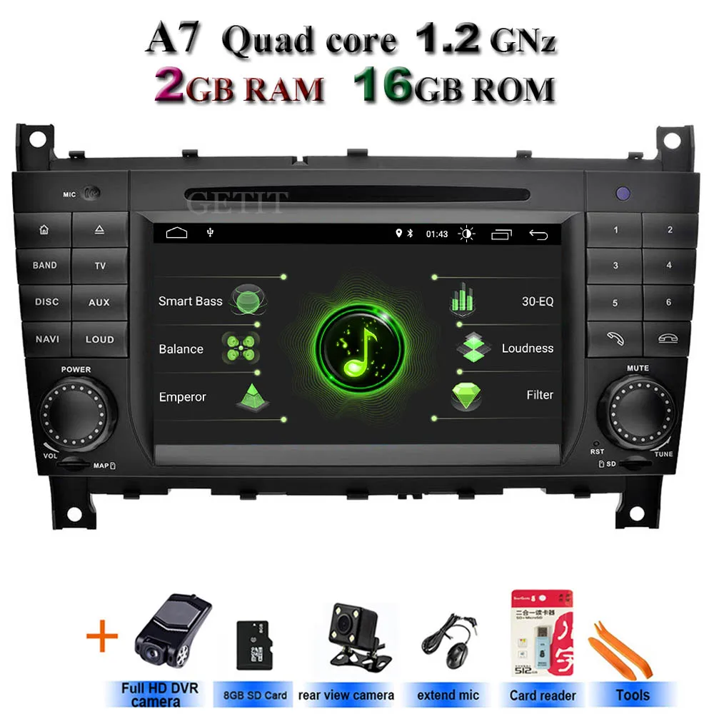 A7-Cams 5USB DSP ips Android 9,0 2 Дин Радио DVD плеер для Mercedes Benz/W203 W209 W219 W169 A160 C180 C200 C230 C240 CLK200 CLK22 - Цвет: A7-Cams