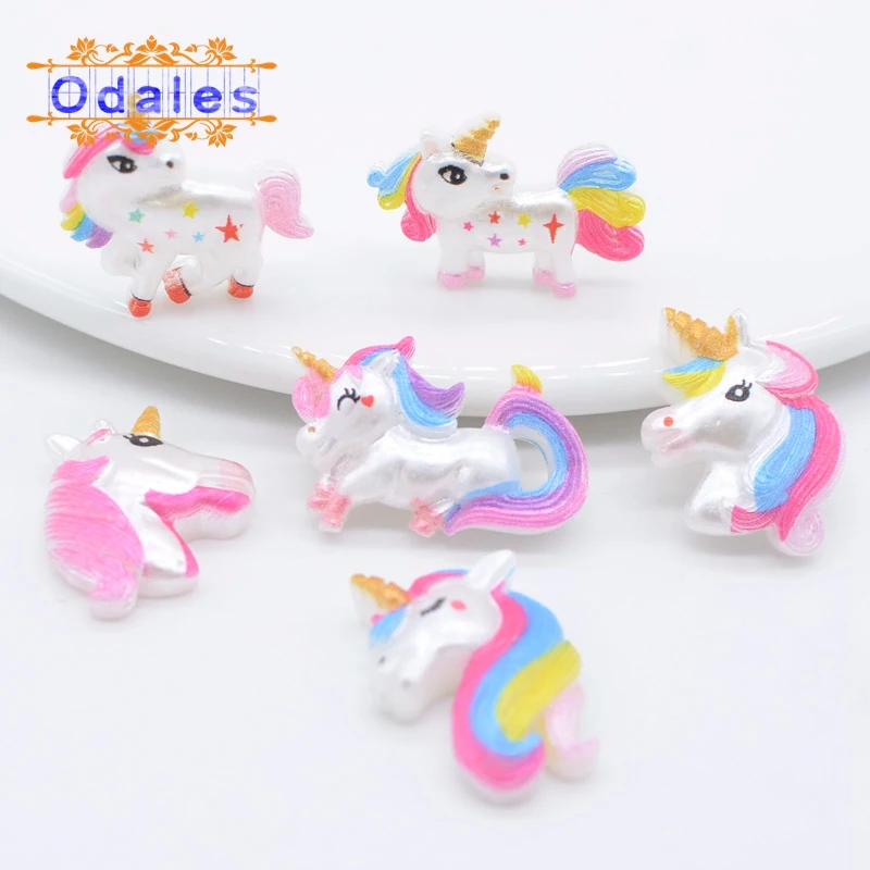 30 шт./лот смешанный стиль Радужный Единорог сделай сам поставка Золотого Рога