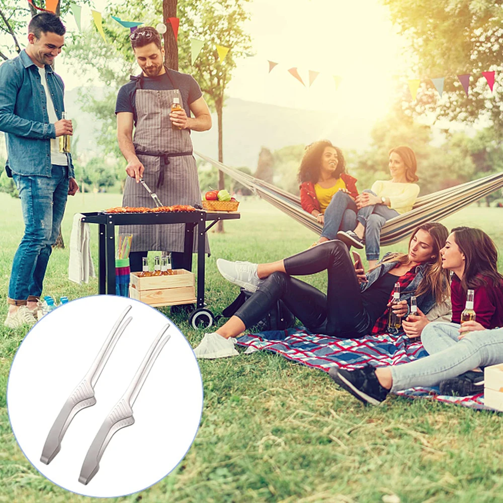 

Stainless Steel Grill Tongs with Support Stand Self-Standing Tongs Korean and Japanese BBQ Tongs Kitchen Tongs for Cooking