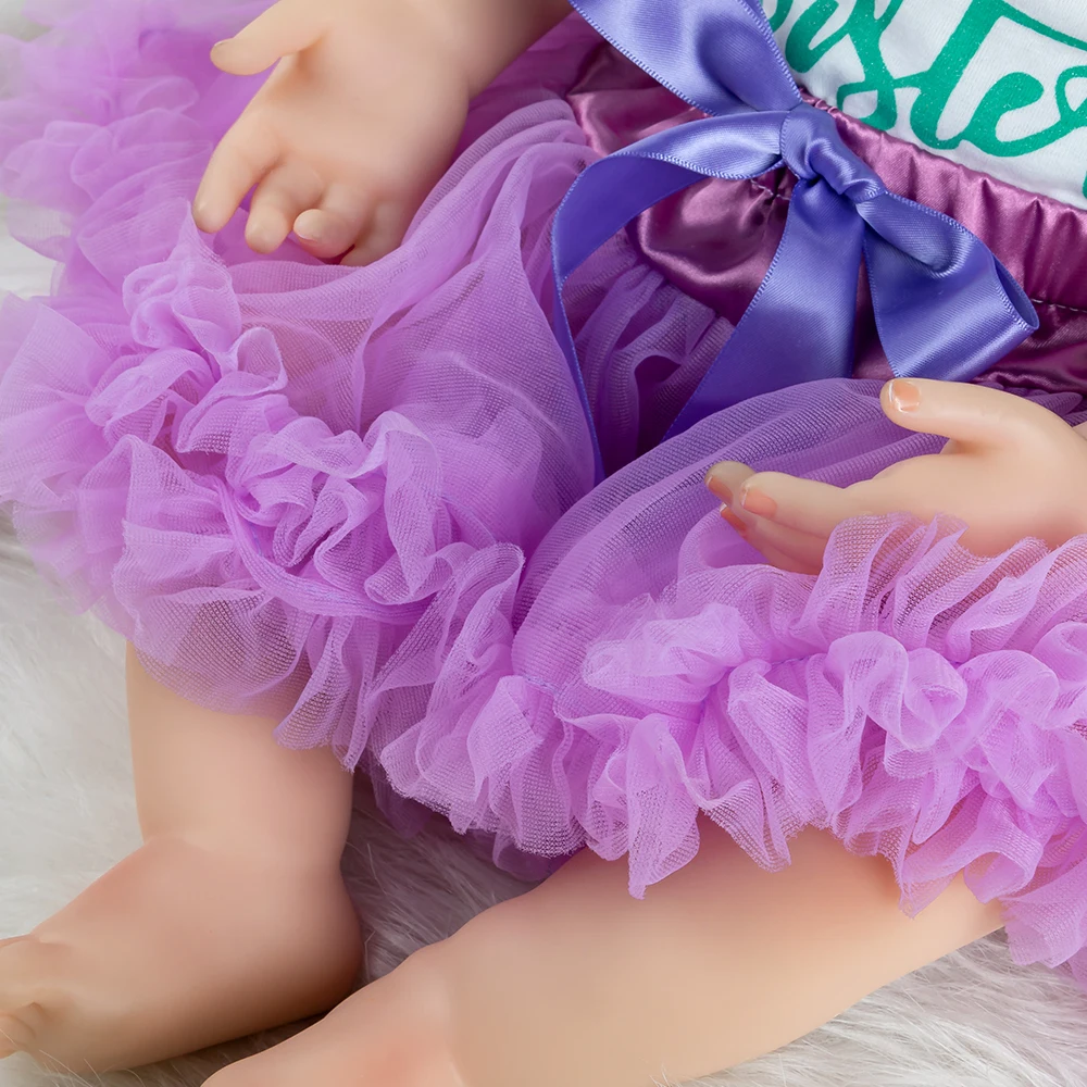 Платье принцессы для девочек 60 см силикона Reborn Baby Doll детские игрушки такие как