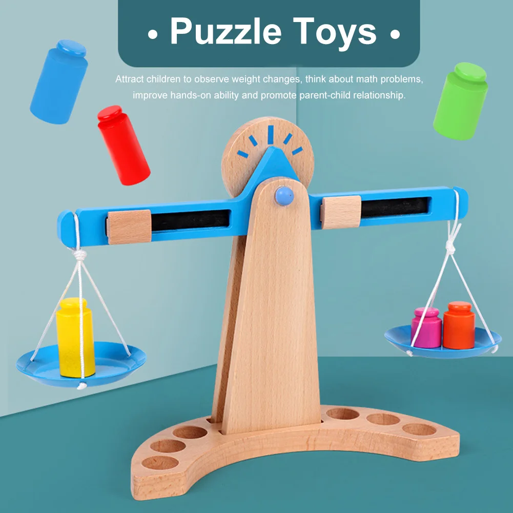 

Funny Balance Scale Toy Penguin Shaped Weighing Scale Kindergarten Board for Kids Learning Montessori Supplies