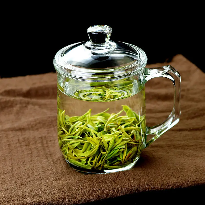 Lead-free Heat-resistant Glass Cup with Lid Household Thickening Tea Teapot Set Blooming Flower | Дом и сад