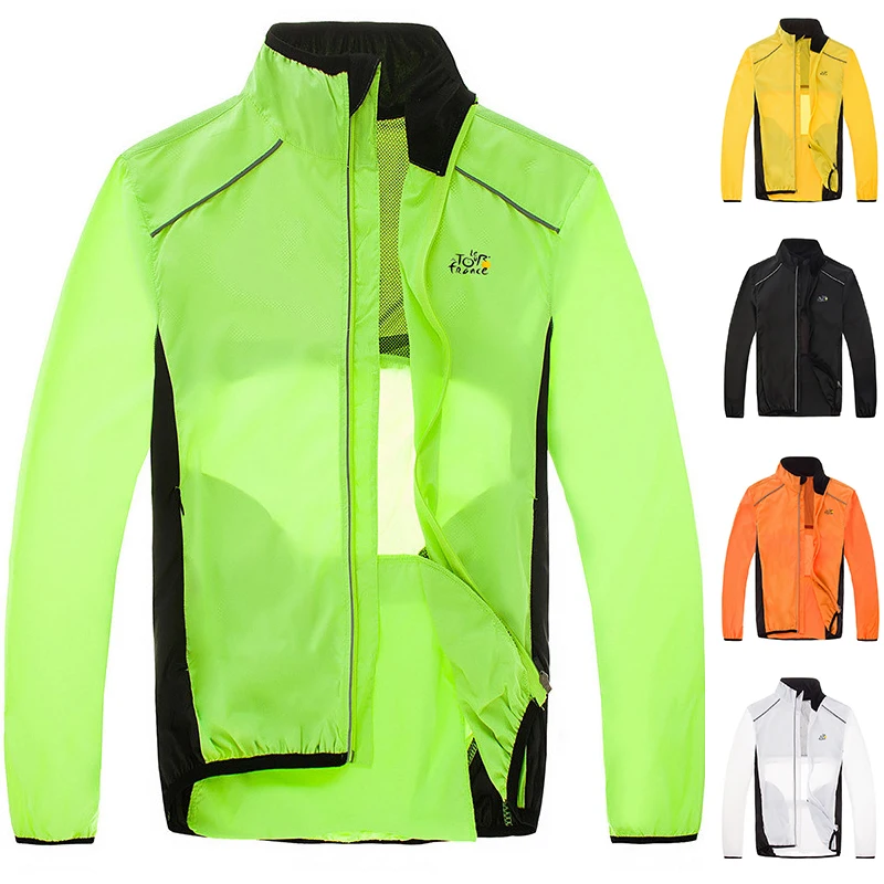 Мужские и женские водонепроницаемые велосипедные куртки высокая видимость
