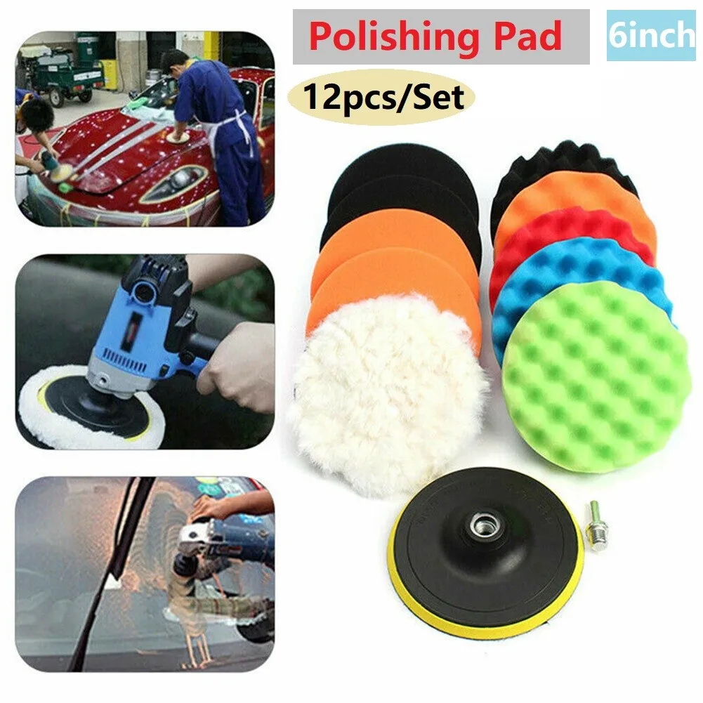 

12pcs Car Polishing Pad 150mm/ 6 Inch 30mm/1.18 Inch Car Polishing Pad