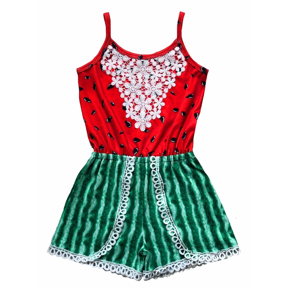 Комбинезон для девочек с кружевным воротником и рюшами Cheetah Serape back to school|Ромперы| |