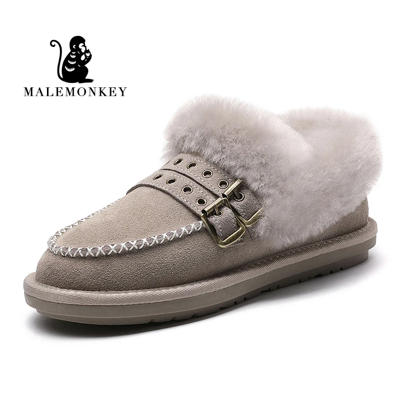 2019 New Fashion Winter Women Boots Short Plush Low Heel Shoes Warm Square Toe Designer Knot Casual | Обувь