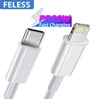 Зарядный кабель USB Type-C для Iphone, 20 Вт, PD, кабель для быстрой зарядки для Iphone 12, 11 Pro Max, USB C, провод для передачи данных для Ipad