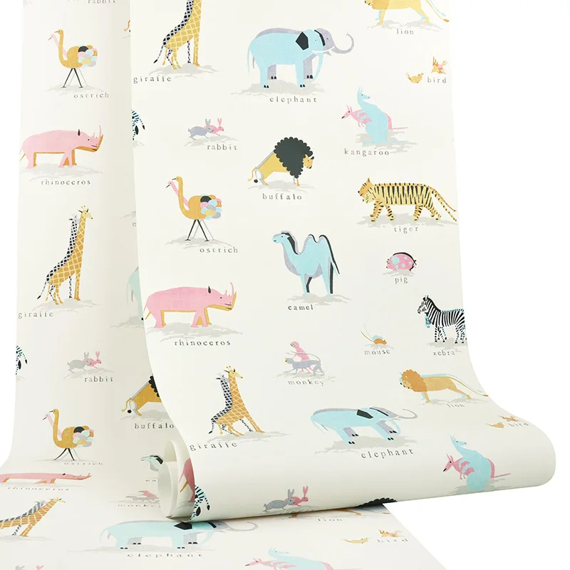 Хорошее качество детская комната настенная бумага нетканые милые Мультяшные