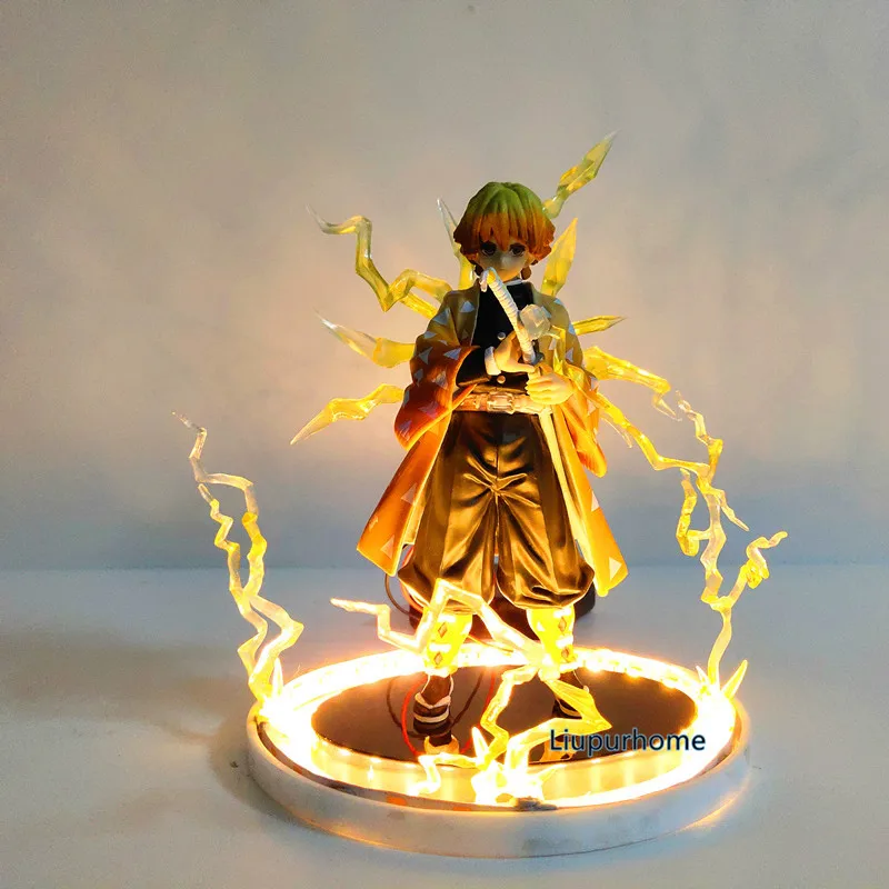 Demon Slayer Agatsuma Zenitsu Thunderclap and Flash Led светильник ing настольная лампа Kimetsu no Yaiba Lampara