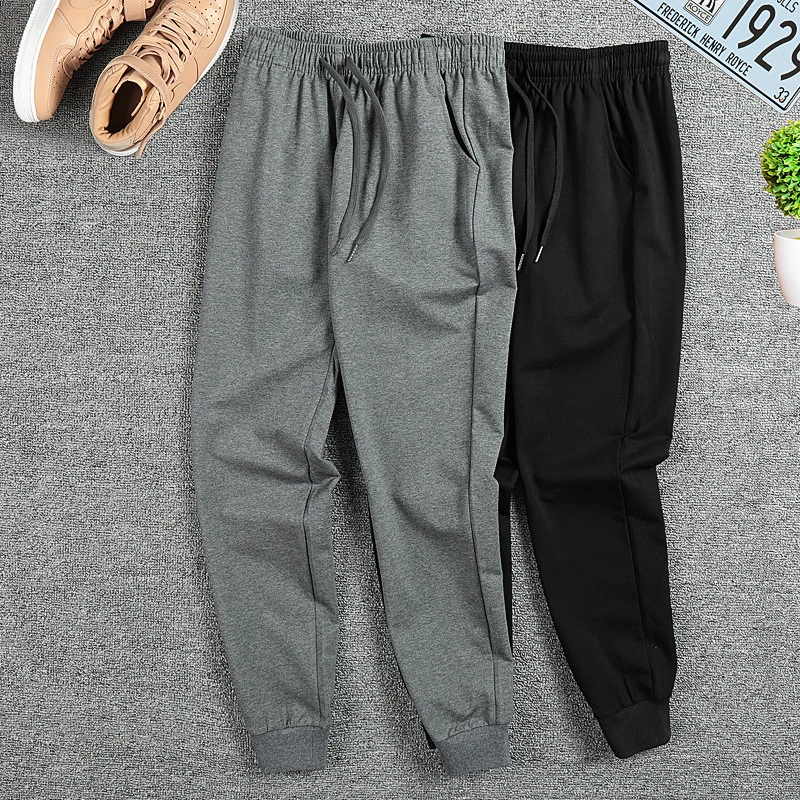 Men Streetwear Black Pants Drawstring Elastic Waist Sweatpants Baggy Joggers Spring Summer Autumn Hip Hop Harajuku Trousers