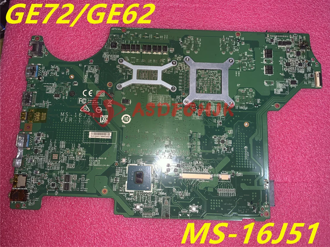Оригинальная планшетофон 1 0 для MSI GE62 GP62 PE60 GE72 GP72 PE70 материнская плата с