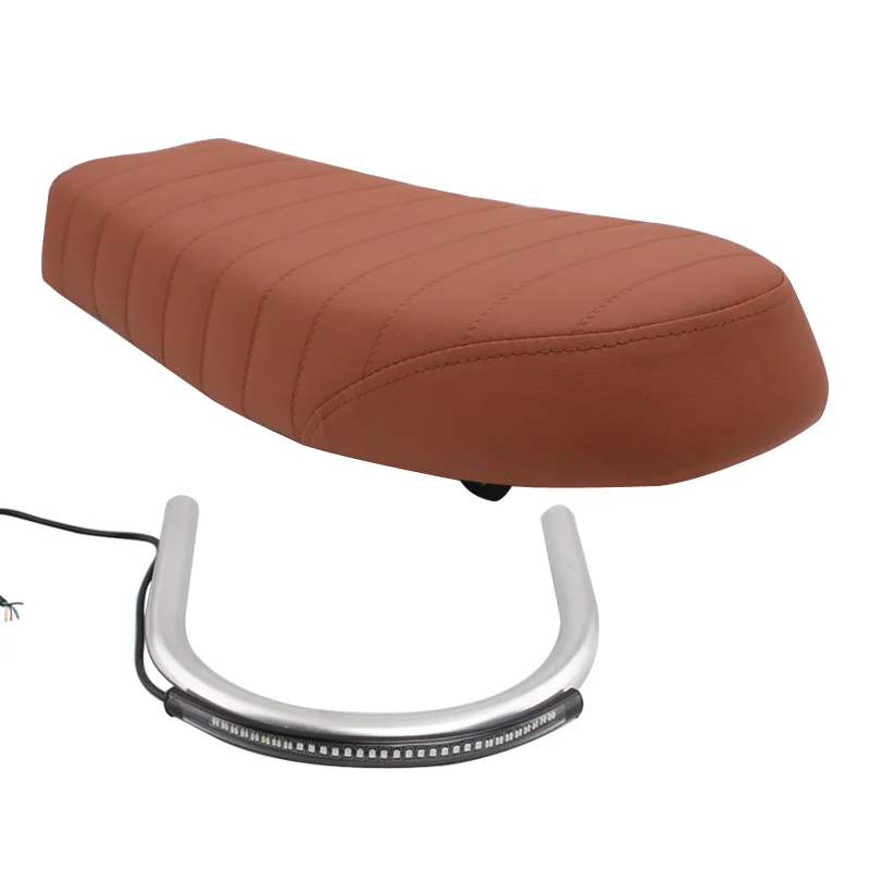 Коричневое сиденье хромированная рамка обруч петля СВЕТОДИОДНЫЙ ПОВОРОТНЫЙ