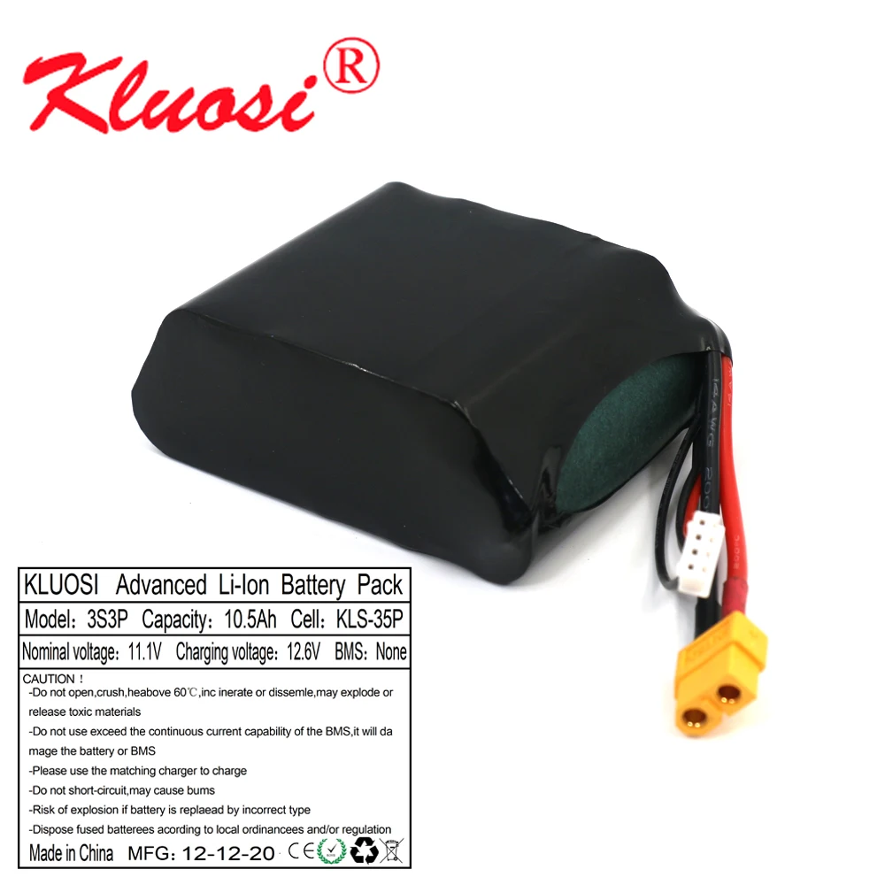 KLUOSI 3S3P 12V 10.5Ah 10Ah 12 6 V Высокая Ёмкость Бла (беспилотный летательный аппарат