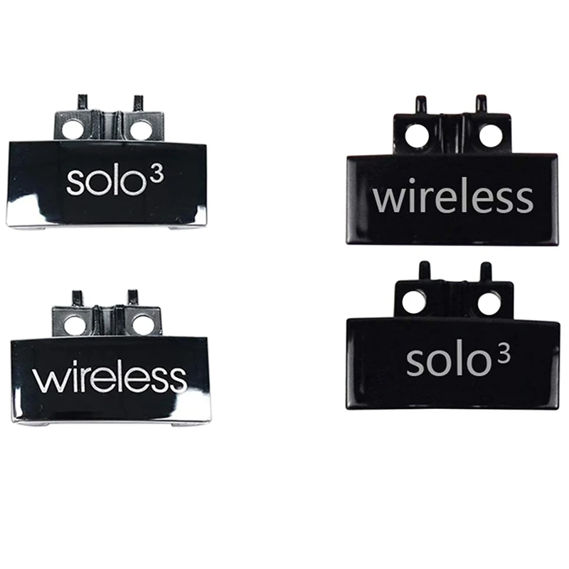 

2Set Hinge Replacement Headband Connector Hinge Clip Cover For Beats Solo 3, Silver & ​Bright Black