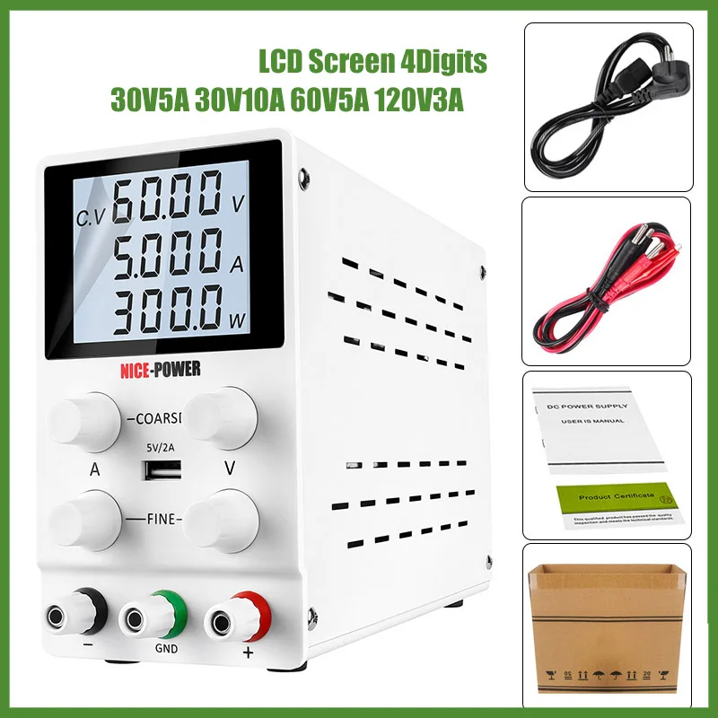 Импульсный регулируемый источник питания постоянного тока 30 в 10 А светодиодный