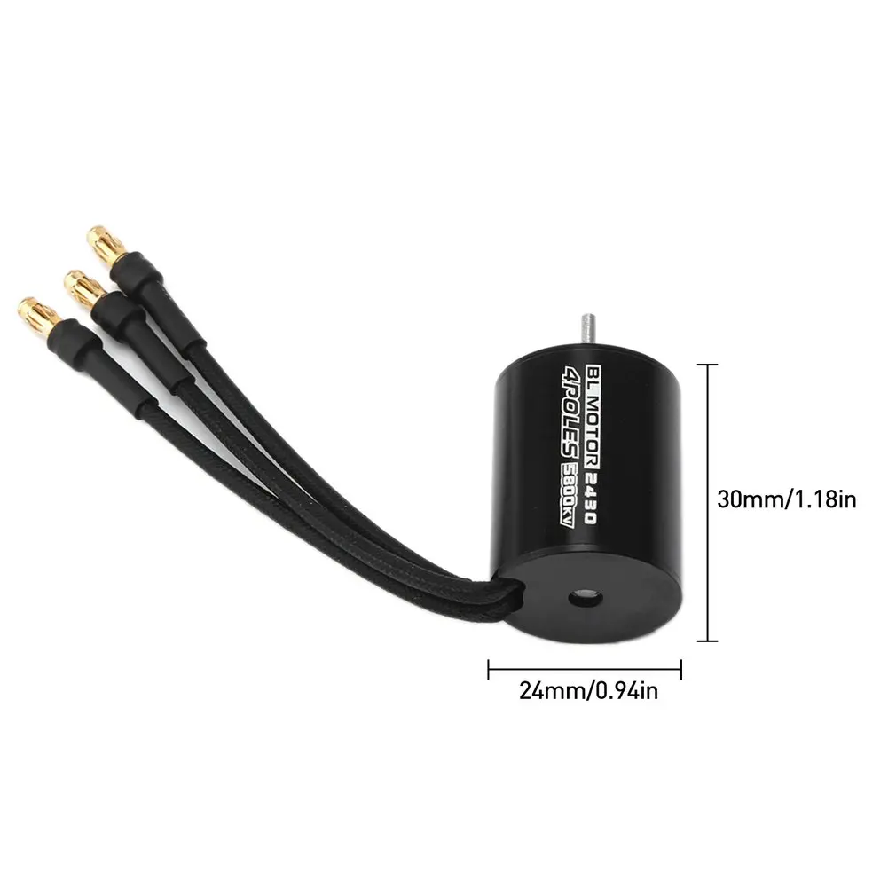 

2430 4P Sensorless Brushless Motor For 1/16 1/18 RC Car Truck 4 Poles Hi-torque Motor Design Precision Balanced Rotor