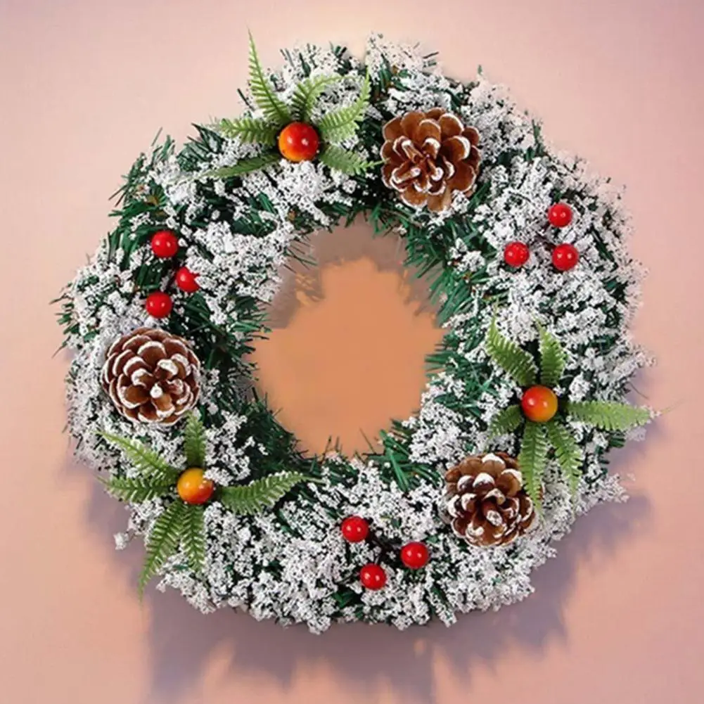 

30cm Christmas Wreath Decorations Handmade Christmas Spruce Wreath For Indoors Outdoors Front Door Trees Hanging Decor B6O7