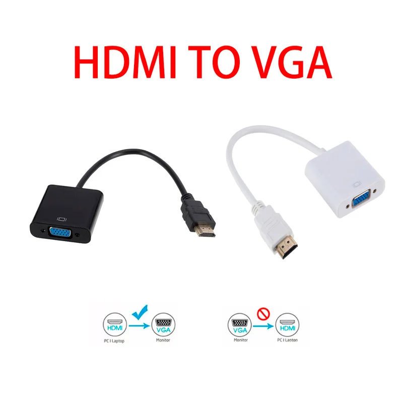 

Кабель Grwibeou 1080P hdmi в vga, конвертер для ПК, планшета, выход hdmi, цифровой hdtv дисплей