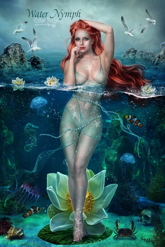

Набор для алмазной вышивки JMINE Div 5D Seahorse Naked Woman, набор для 3D вышивки стразами
