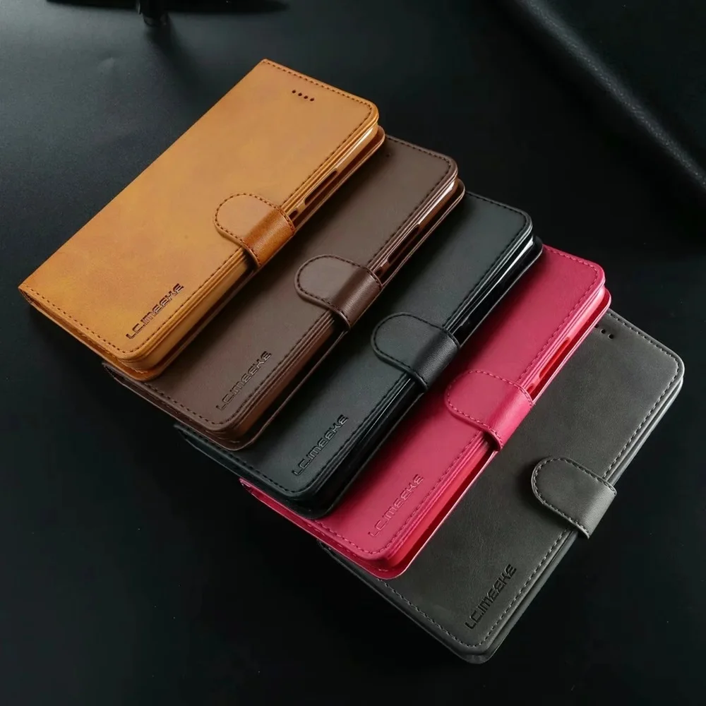 

Leather Wallet Case for S21 S20 Samsung Galaxy Note 20 Ultra FE S10 Plus A72 A52 A71 A51 5G A42 A32 A21s A11 Flip Cover A12 A02S
