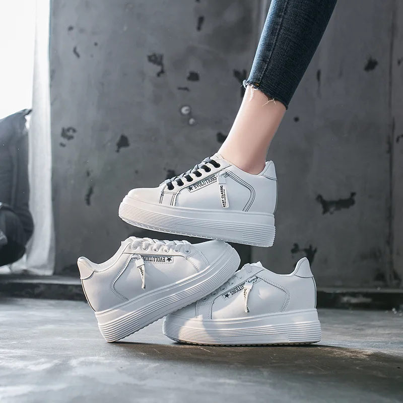 Повседневные женские кроссовки SWYIVY из искусственной кожи увеличенные массивные