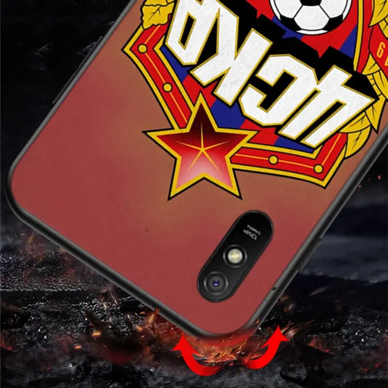 

PFC CSKA Moscow Football Team For Xiaomi Redmi 9 9C 9A 9I 9T 10X 8A 8 7A 7 6A 6 5 S2 Y3 Y2 K30 Ultra K20 Pro Black Phone Case