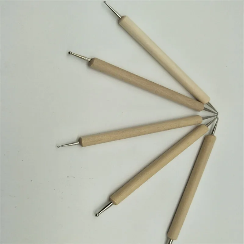 5 шт. 2 способа деревянная ручка для раскрашивания инструмент Marbleizing дизайна