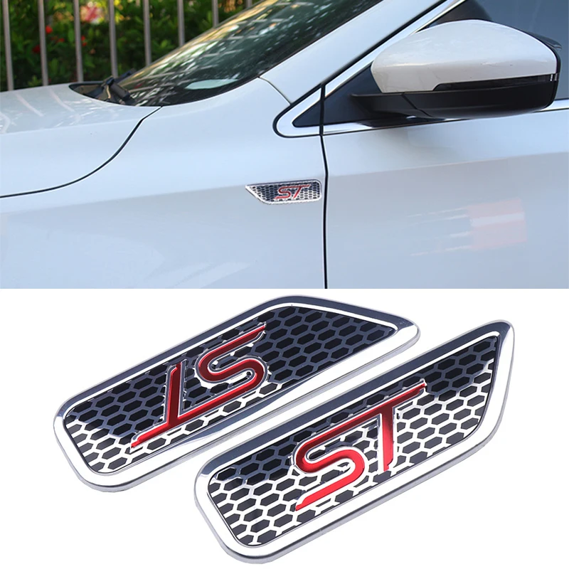 2 шт. 3D Алюминий логотип ST кузова автомобиля Стикеры металлический значок стикер
