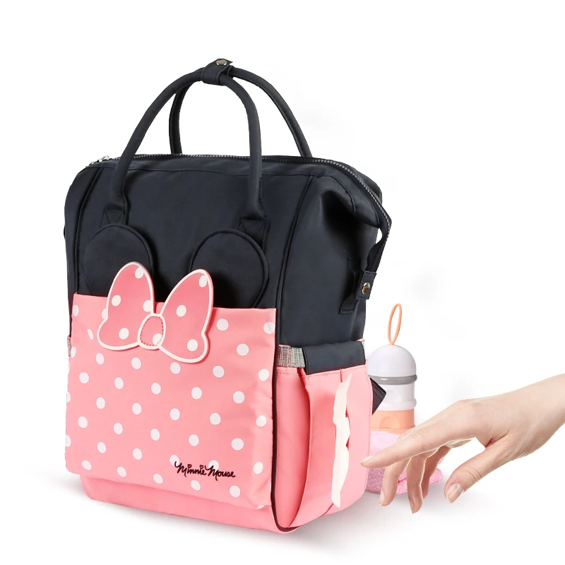 Сумка для мамы Disney вместительный рюкзак подгузников с Микки и Минни дорожный