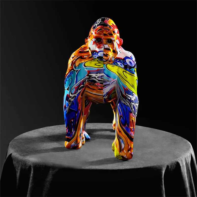 Граффити Горилла Художественная Скульптура LUCKY MONKEY Статуэтка Животное Статуя