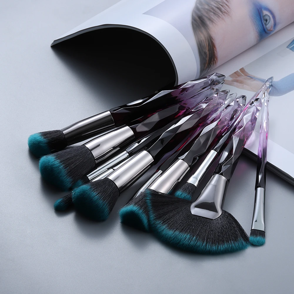 10 шт. Кристальные кисти для макияжа набор бровей подводка глаз тени век Brochas pezzel Do
